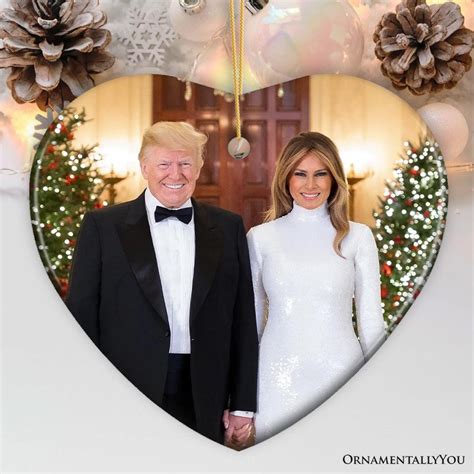 Donald Trump and Melania Trump Christmas Ornament, Sophisticated ...