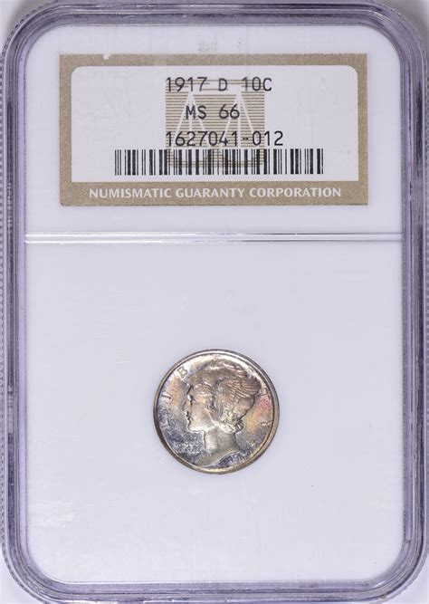 1917-D Mercury Dime NGC MS-66 (Item 1544920) | GreatCollections Coin ...