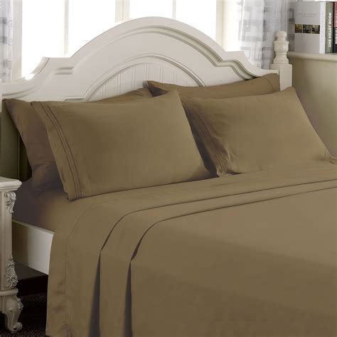 Empire Linen 1800 Series Deep Pocket 4pc Bed Sheet Set Queen Size ...
