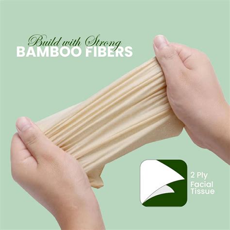 Claret Bamboo Facial Tissue 2 Ply 100 Pulls Soft Pack - Claret