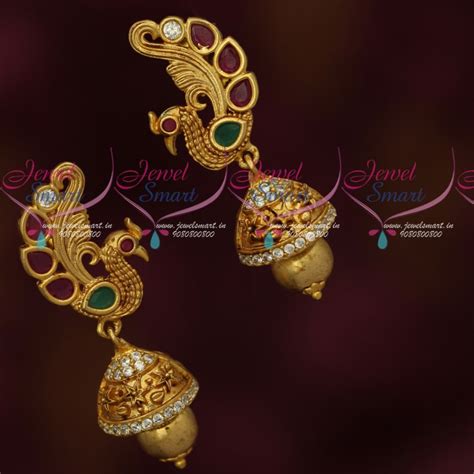 J18223 Peacock Design Trendy Fashion Jewellery Antique Jhumki Latest ...