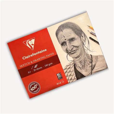 Clairefontaine Sketch and Drawing Paper Wallet 180 GSM Smooth Artist P