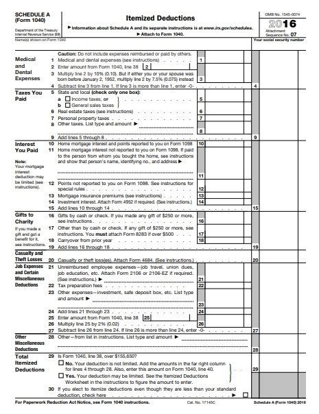 Image result for Itemized Deduction