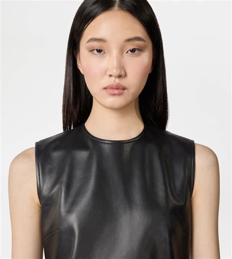 Woman BLACK Mini Dress in Leather X7WG1527500YDJ58B999 | Tods