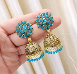 Flipkart.com - Buy TANLOOMS Latest Collection Sunflower Gold Jhumka ...