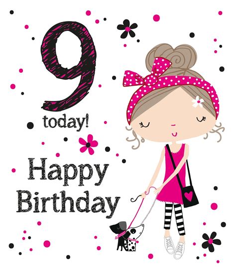9th Birthday | Birthday card online, Happy birthday wishes images ...