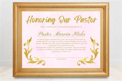 Sample Certificate Of Appreciation For Pastor at Inez Woodford blog