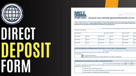Navy Federal Credit Union Direct Deposit Form - YouTube
