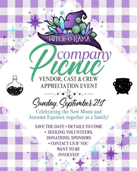 WITCH-O-RAMA COMPANY PICNIC - Vendor, Cast & Crew Appreciation Event ...