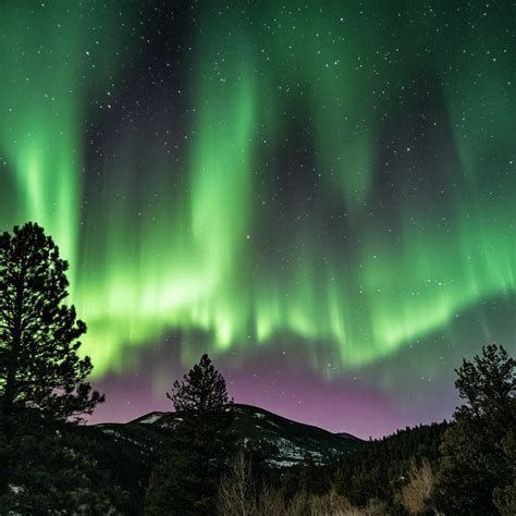 Aurora Borealis Colorado Shines Bright In Night Sky