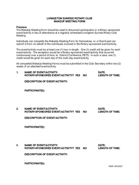 Fillable Online LSRC MakeUp Mtg Form Fax Email Print - pdfFiller