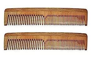 Buy Kabello Set Of 2 Handmade Neem Wood Comb For Men And Women Use ...
