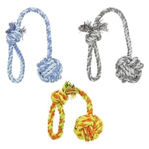 Buy TRIXIE Playing Rope with Woven-in Ball | Durable Cotton Rope Tug ...