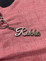 RoiDes Arts Steel Name Customized Name Key Chain 3mm Thick Steel Key ...