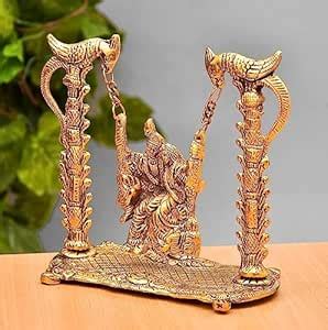 Buy LABHCART Metal Laddu Gopal jhula Decorative Showpiece Pack of 1 ...