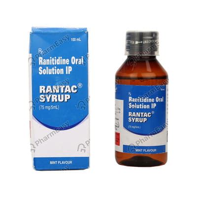 Rantac 75 MG/5ML Syrup (100): Uses, Side Effects, Price & Dosage ...