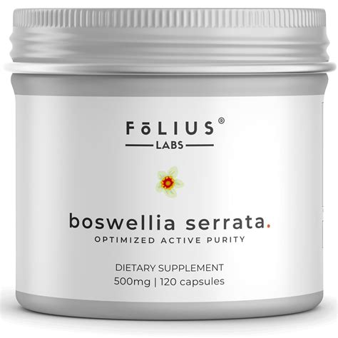 FOLIUS LABS Boswellia Serrata 65% Extract Supplement 500mg for Healthy ...
