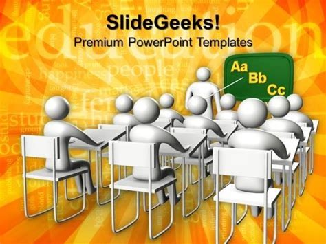 Illustration Of Classroom Education PowerPoint Templates And PowerPoint ...