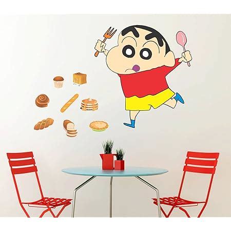 Buy Wallstick Vinyl Shin Chan Wall Sticker (72-140, Multicolour, 80 cm ...
