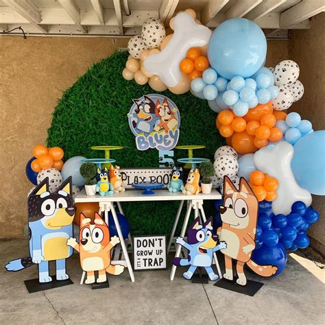 126Pcs Bluey Birthday Party Supplies Blue Orange Philippines | Ubuy