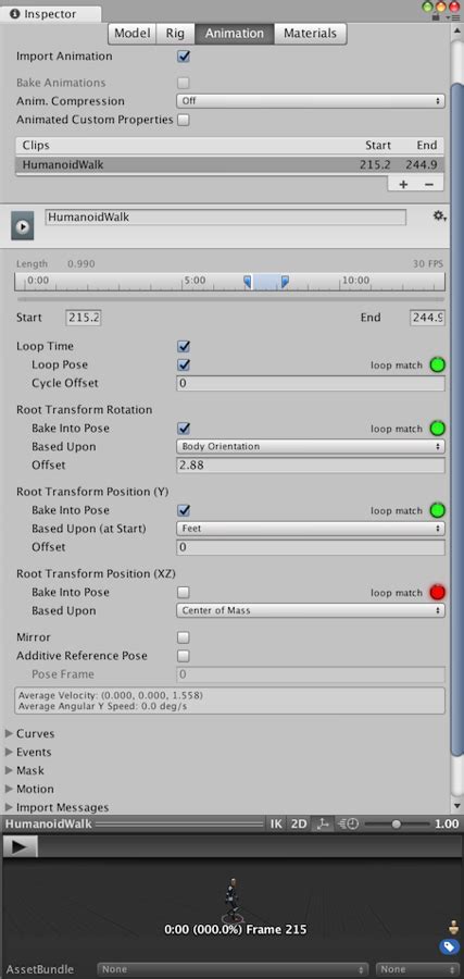 Unity Play Animation Clip 的图像结果