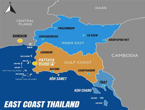 Pattaya Thailand Map
