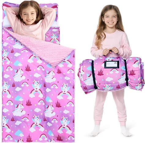 Amazon.com: JOIEDOMI Toddler Sleeping Bag for Kids 55''x30'' Nap Mat ...