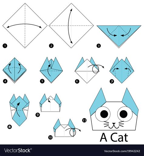 Origami Cat Tutorial 的图像结果
