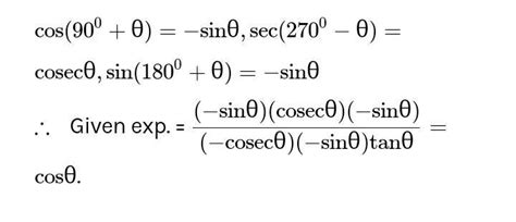 obtain the values of the six trigonometric ratios for the angles (90 ...
