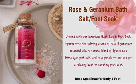 Buy Desam Organics Rose & Geranium Bath Salt/Foot Soak – Relaxing ...
