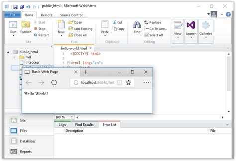 Image result for Microsoft WebMatrix Tutorial