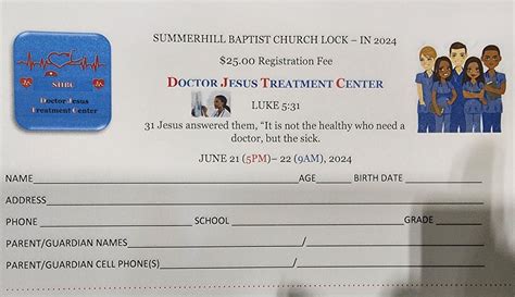 2024 Youth Lock-In "Doctor Jesus Treatment Center", 95 Turkey Creek ...