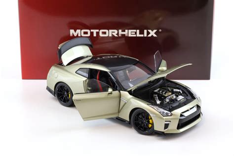 1:18 Motorhelix Nissan GT-R R35 Track Edition by NISMO T-Spec 2022 Millenium Jade - Premium ...