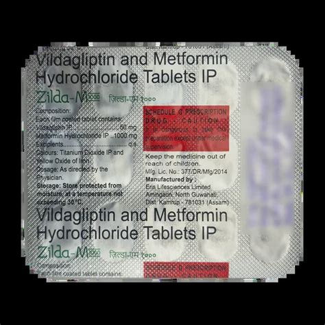 ZILDA M 1000MG TABLET 15'S - Uses, Side Effects, Price and Generic ...