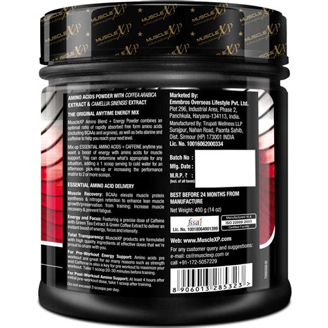 Buy MUSCLEXP ESSENTIAL NUTRIENTS COMBO | AMINO BLEND 400G + WHEY ...