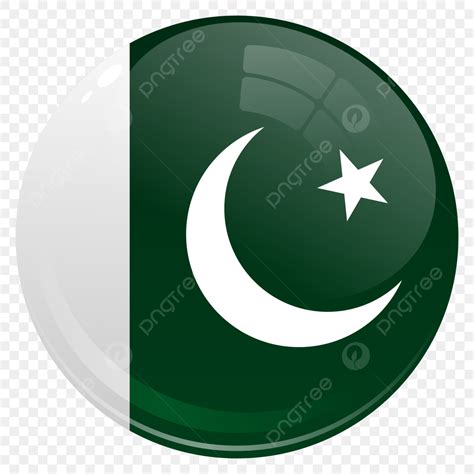 Pakistan Flag Vector Hd Images, Round Country Flag Pakistan, Round ...