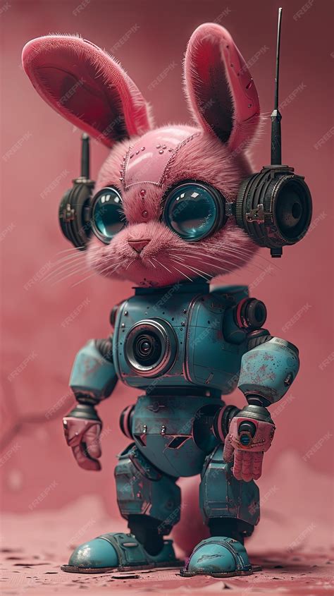 Premium Photo | Robotic Bunny with Futuristic Tech Design