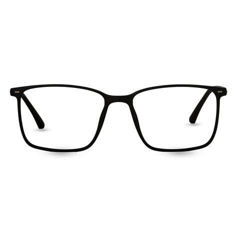 Los Comun Black Square Full Rim (Including Anti-Glare Lens)