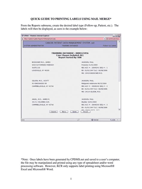 Mail Merge Labels 的图像结果