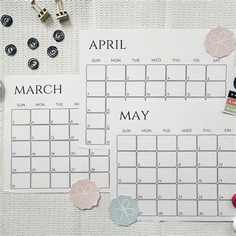 Printable April And May Calendars