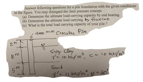 Pile Foundations Solved Questions 的图像结果