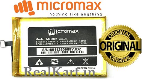 100% Original Micromax Battery For Micromax Canvas Juice 2 (AQ5001 ...