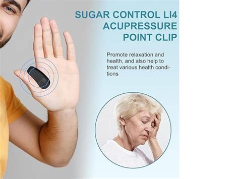 SLIDO™ Sugar Control Acupressure Clip for Diabetics; Sugar Control LI4 ...