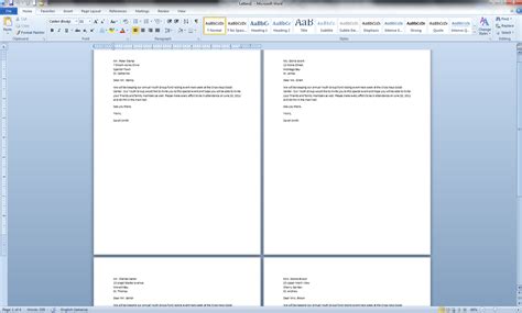 Mail Merge Document 的图像结果