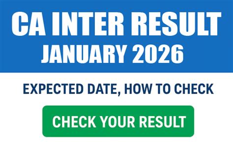 CA Inter Result January 2026: Official Update, Link & How to Check ...