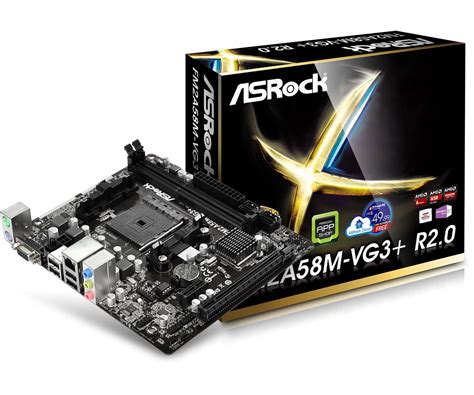 Buy ASRock Micro ATX DDR3 2400 FM2 Motoard FM2A58M-VG3+ R2.0 Online at ...