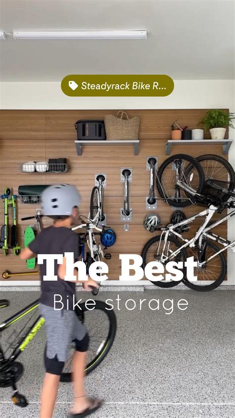 Garage makeover with mrsjessicadarling bike storage slat wall ...