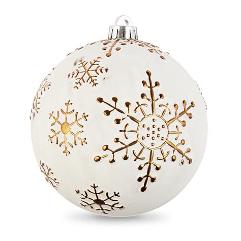 Buy Holiday Time Gold Starburst Shatterproof Christmas Ball Ornament, 4 ...