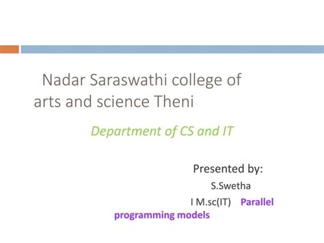 Image result for Parallel Programming Models PPT