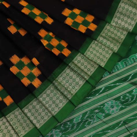 Black Pasapalli Sambalpuri Ikkat Silk Saree | P161804915 ...